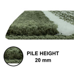 Columbia Bath Mat for Bathroom(Green, 38x58 cm)