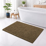 Shaggy Chenille Bath Mat Extra Soft  (45x75 cm Chocolate)
