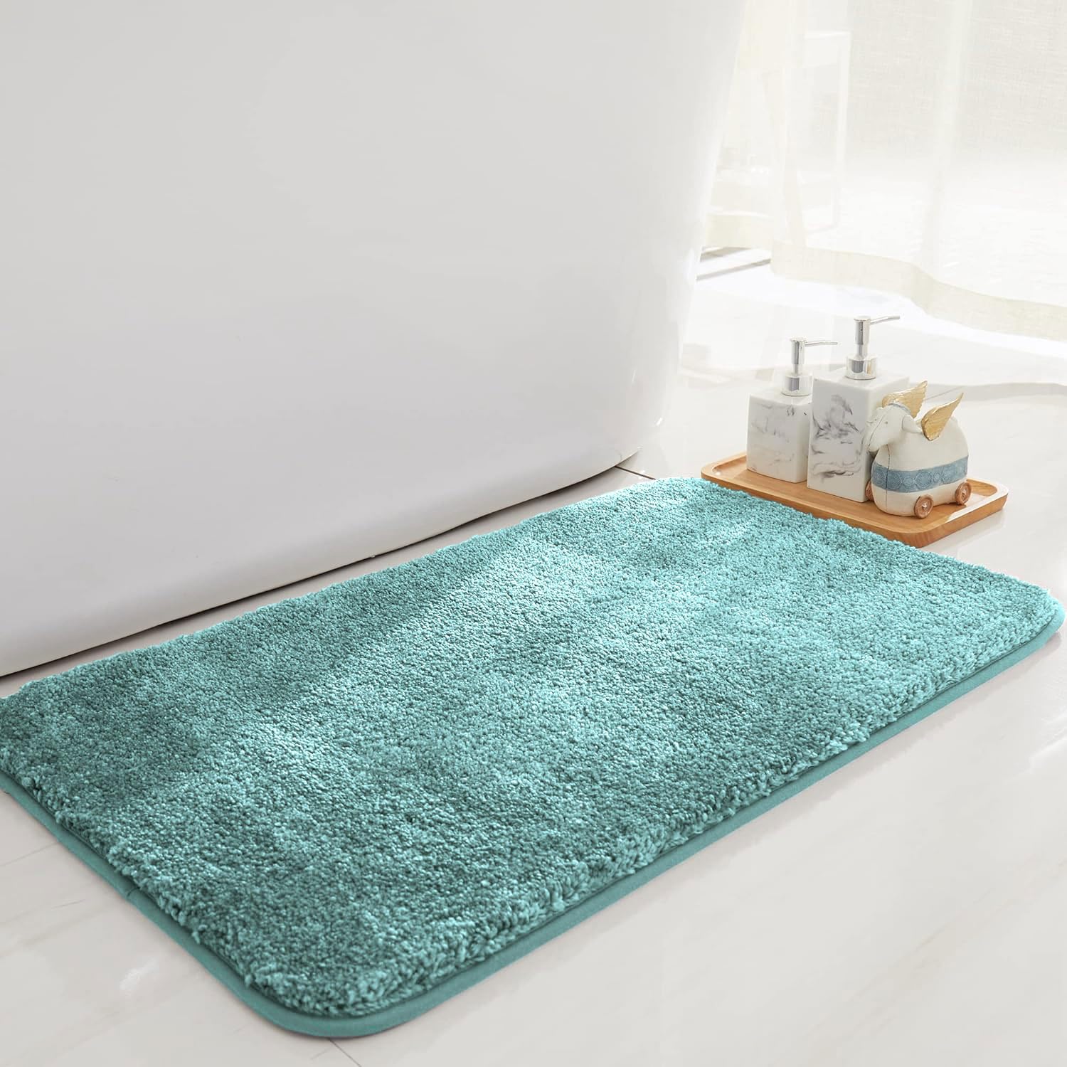 Newman Microfibre Bath Mat (45X75 Cm,Aqua)