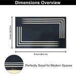 Rubber Doormat Anti Slip (Stripe Design ,35x58 cm)