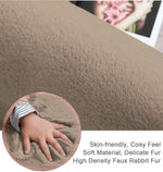 Rabbit Fur Soild RunnerSuper Soft (Taupe, 2x5 Feet)