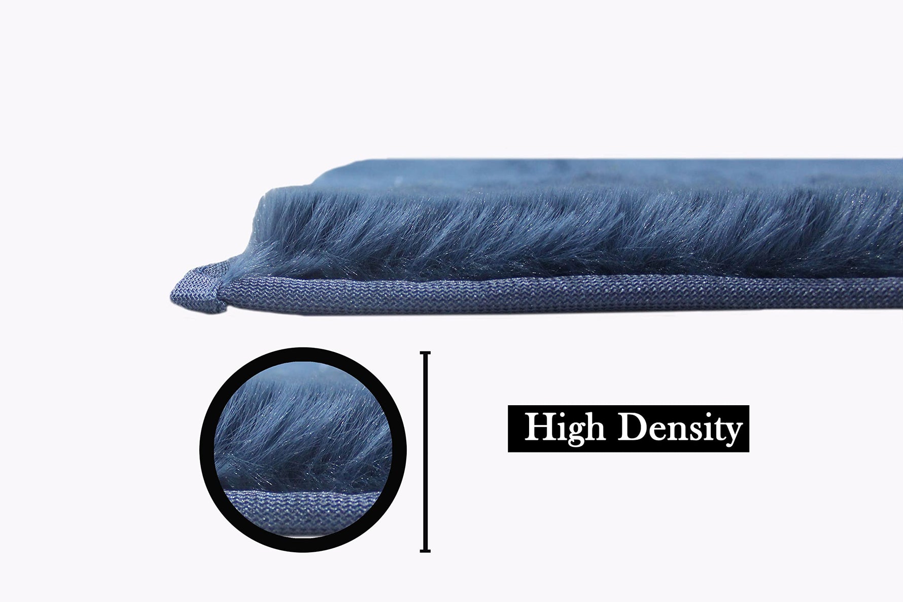 Rabbit Fur Soild Bath (Blue, 40x60 cm)