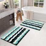 Birmingham Bathmat for Bathroom Pack of 2 (38x58 cm Turquish)