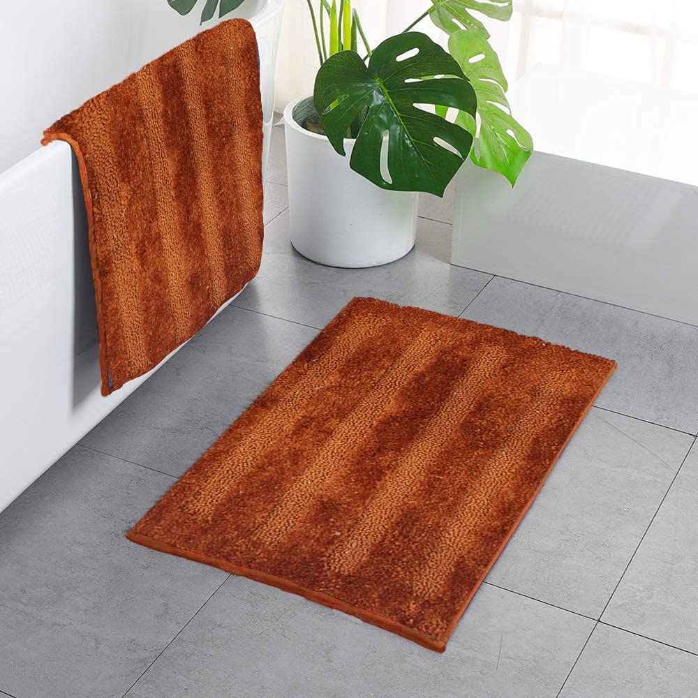 Classic Bath Mat 2500 GSM Microfiber (Rust, 40 cm x 60 cm)