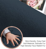 Rabbit Fur Soild RunnerSuper Soft (Anthra, 2x5 Feet)