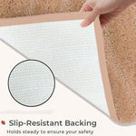 Bath Mat Classic Waves Microfiber 2200 GSM (40x60 cm, Taupe)