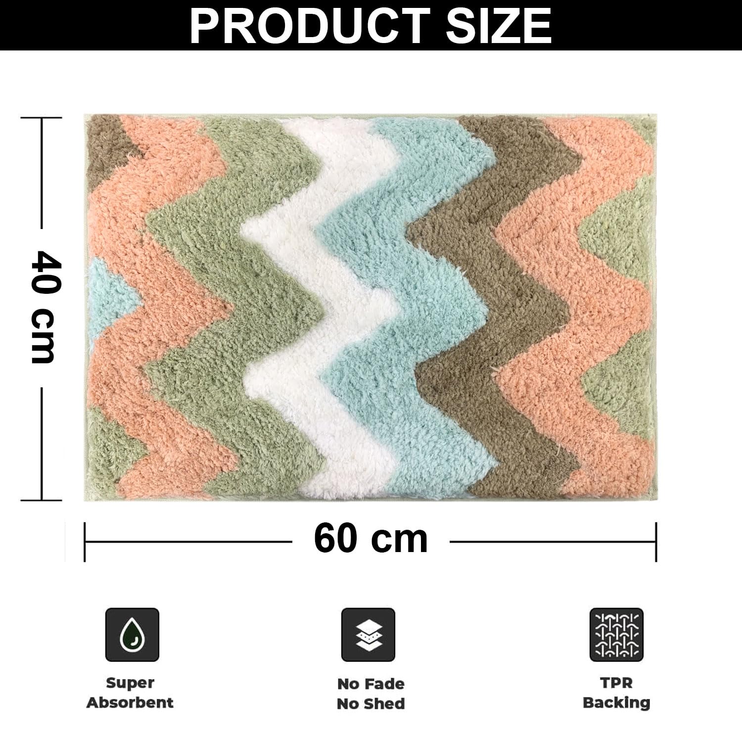 Canada Bath Mat ZigZag (40x60 cm, Rust)