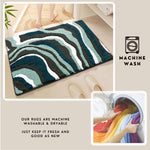Canada Bath Mat Multi Waves (40x60 cm, Aqua)