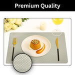 Placemat for Dining Table Set of 6(30x45 CM Grey)