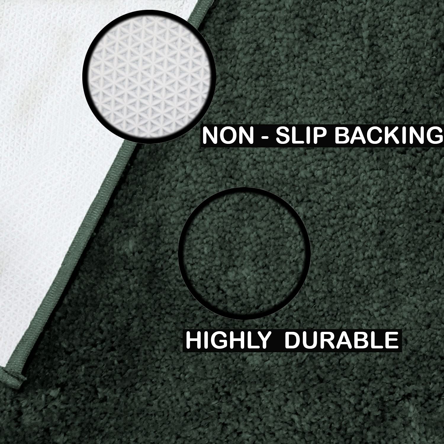 Newman Floor Runner 2500 GSM (2x5 Feet, Hunter Green)
