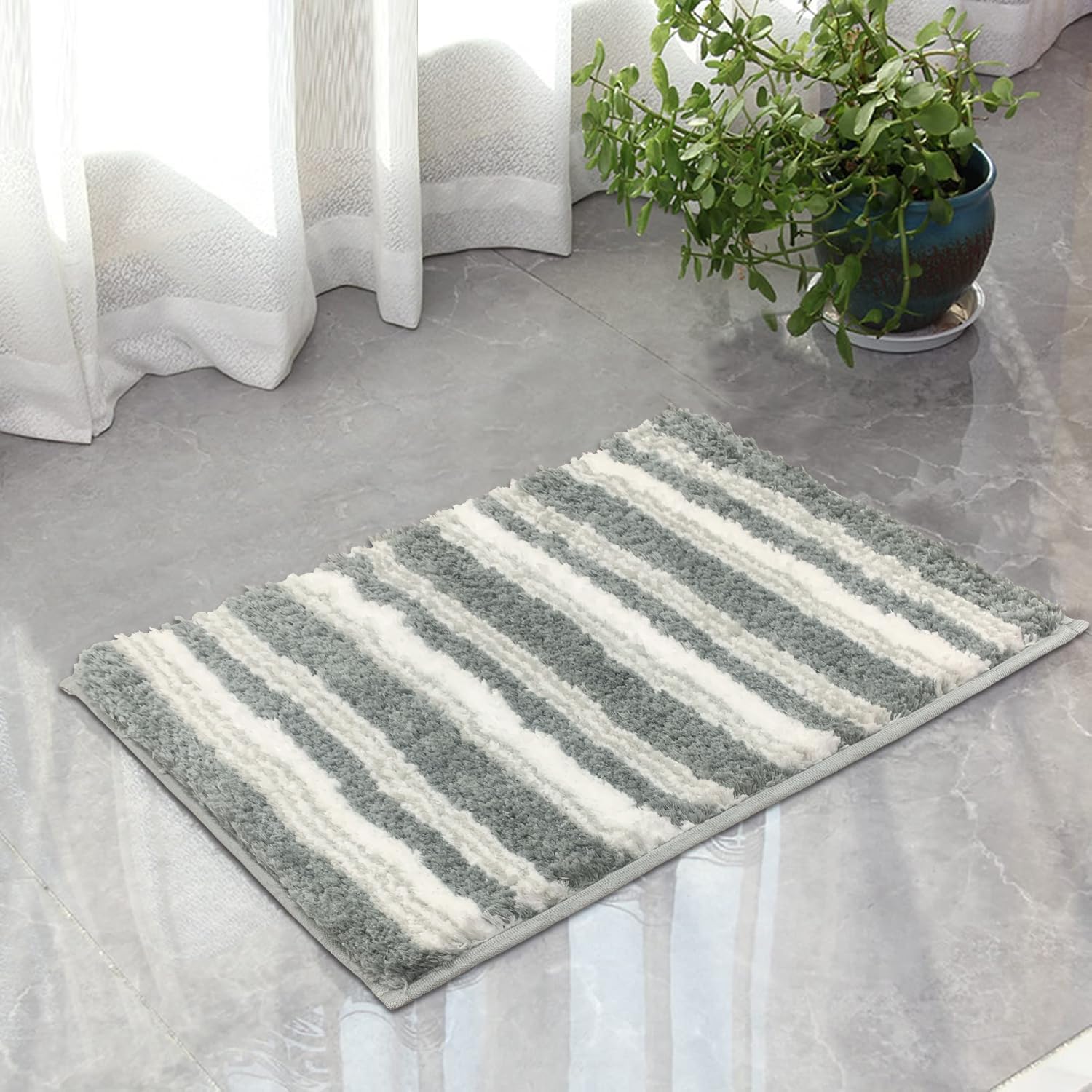 Capetown Bath Mat for Bathroom (Slate, 40x60 cm)