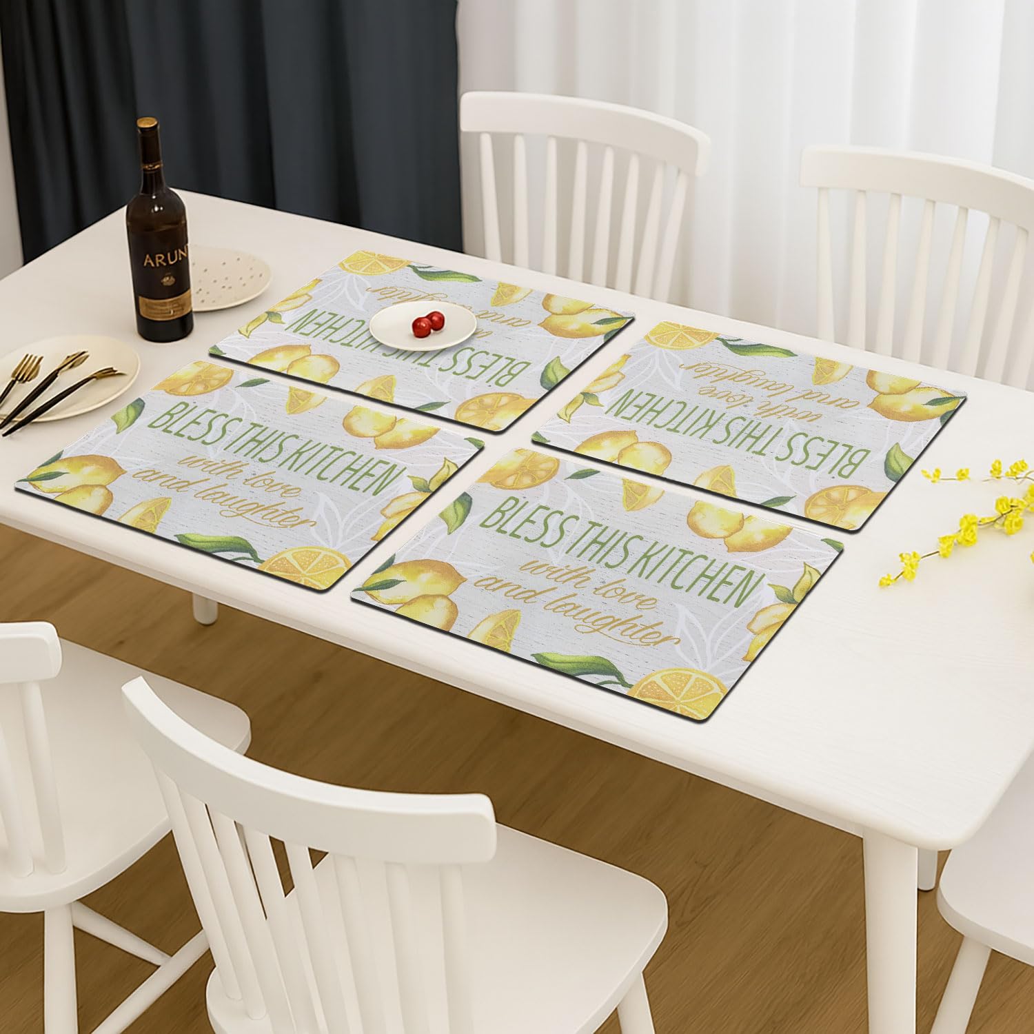 Place Mat Set of 4 (30x45 CM Lemon)
