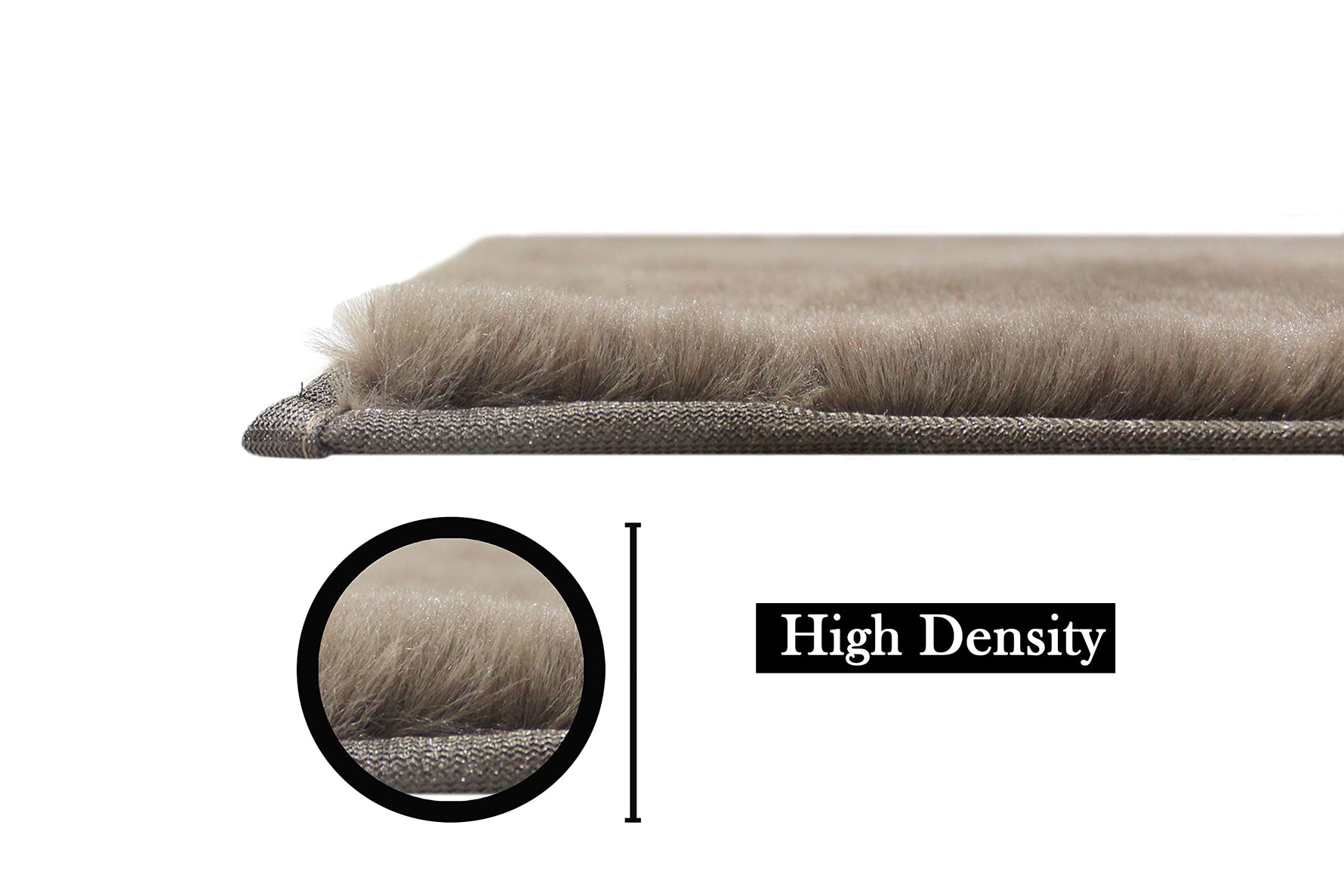 Rabbit Fur Super Soft Bath Mat (Taupe, 60x90 cm)