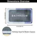 Rubber Doormat Anti Slip (Bathroom Design ,35x58 cm)