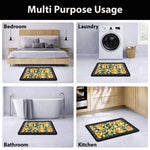 Kitchen Mat Combo  (116x36 & 58x36 cm,Yellow)