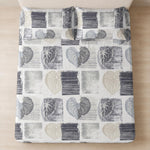 Double Bedsheet with 2 Pillow Covers Premium 240 TC 100% Cotton Feel (108x108 inch ,  Grey )