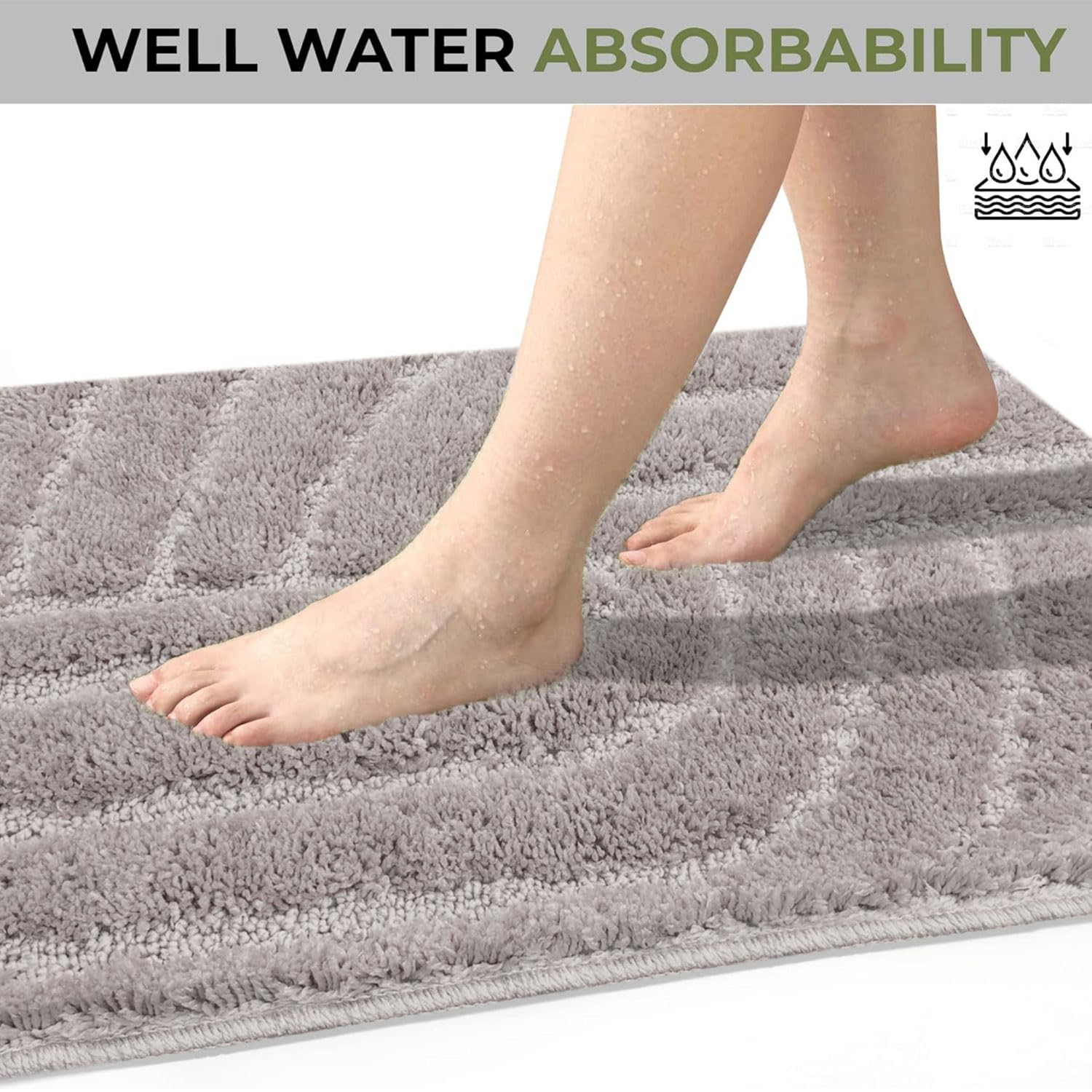 Scotland Maze Cut Bath Mat (38x58 cm,Grey)