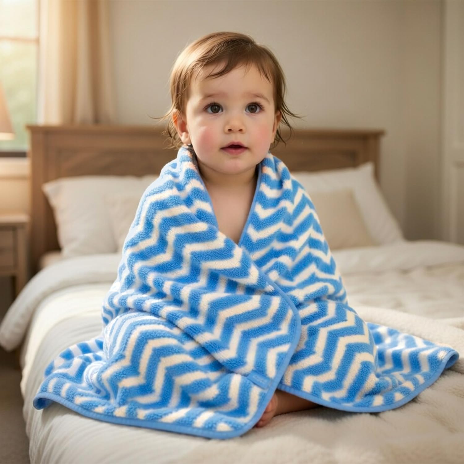 Microfibre Bath Towel for Kids Boys Girls ( 70x132cm , Blue )