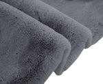 Rabbit Fur Soild Bath Mat (Grey, 45x75 cm)