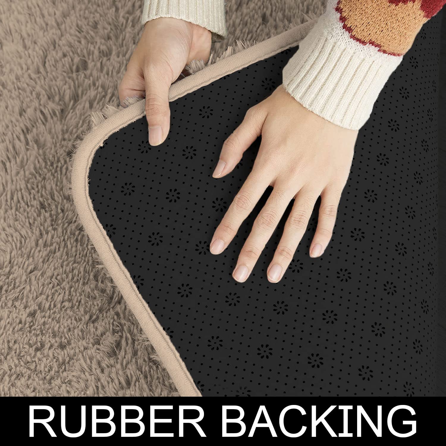 Carpets Marino Fur 2000 GSM (4x6 Ft, Taupe)