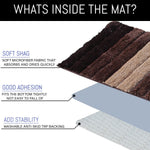 Luxury Bath Mat for Bathroom Pack of 2 (40X60 Cm Walnut)