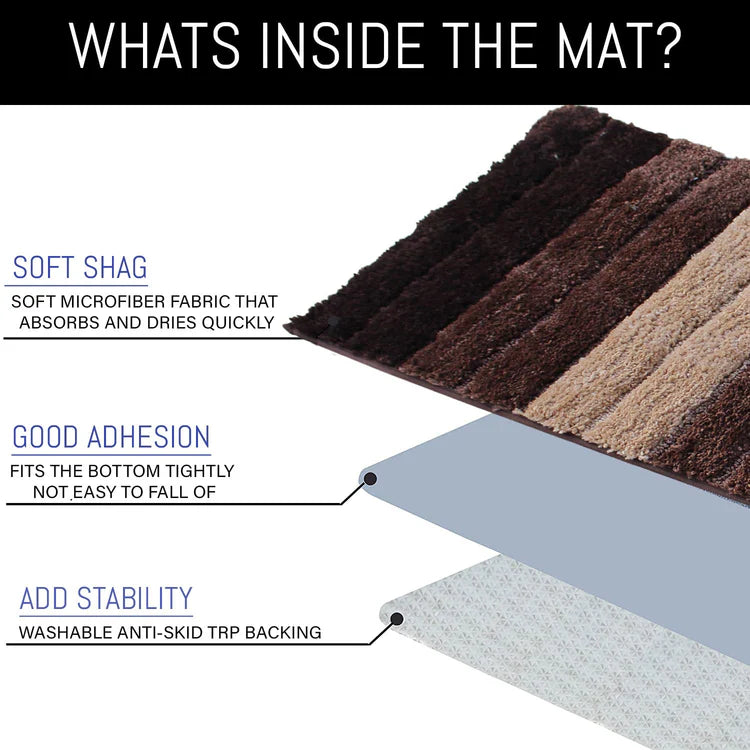 Luxury Bath Mat for Bathroom (40X60 Cm ,Walnut)