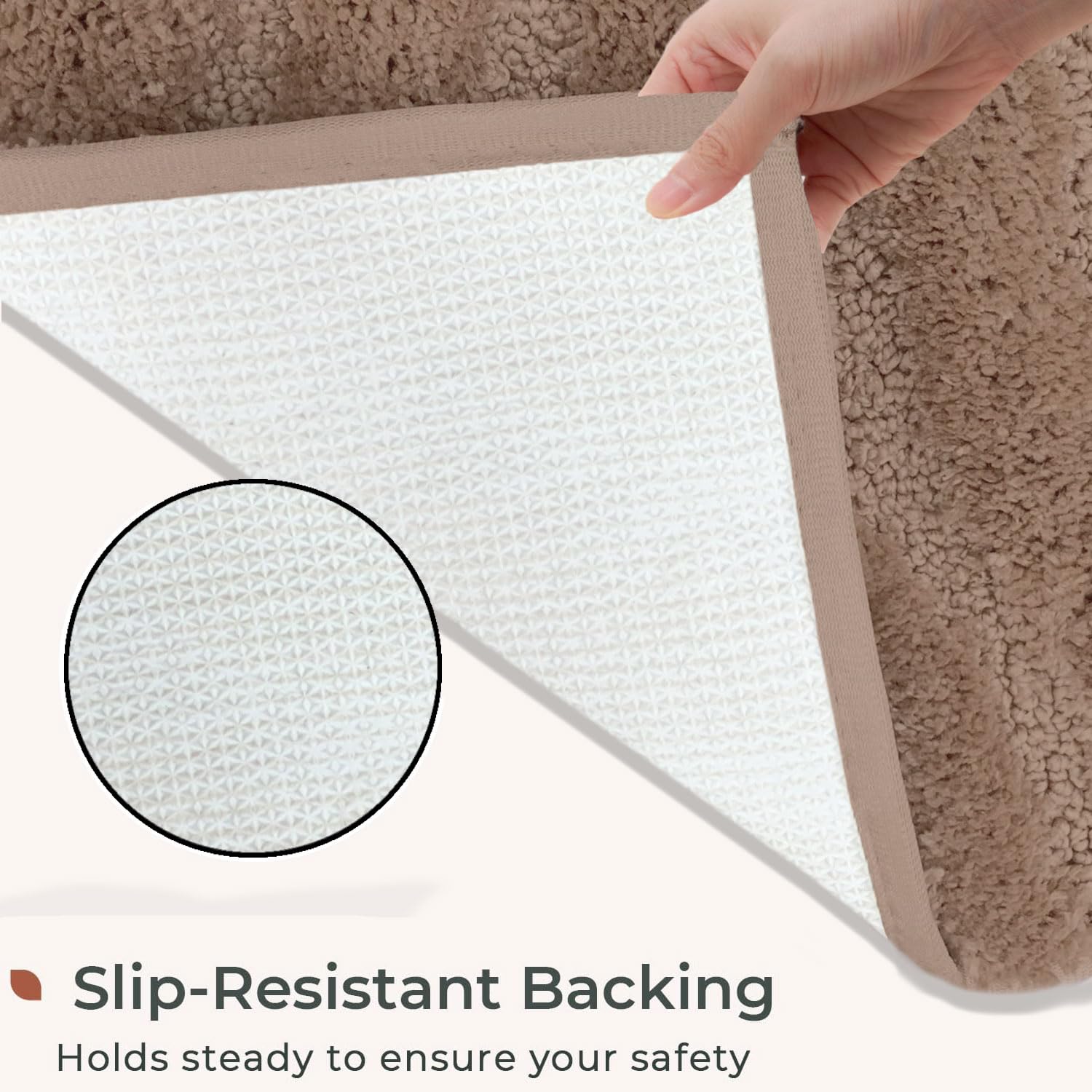 Bath Mat Classic Waves Microfiber 2200 GSM (40x60 cm, Coffee)