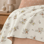 Double Bedsheet with 2 Pillow Covers 220 TC 100% Cotton Feel ( Cream , 90x100inch )