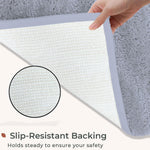 Bath Mat Classic Waves Microfiber 2200 GSM (40x60 cm, Grey)