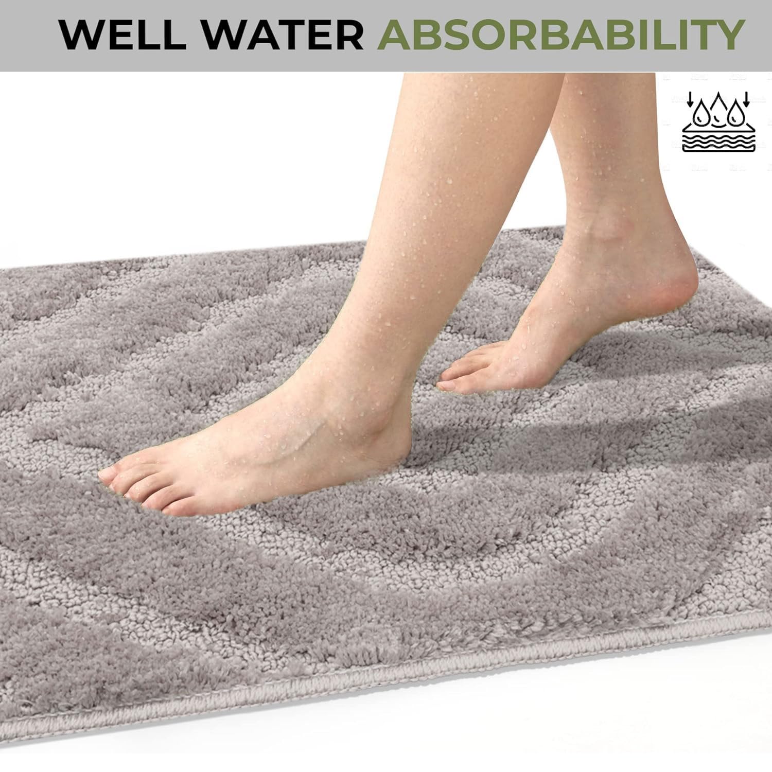Scotland Diamond Bathmat Mat Pack Of 2 (38x58 cm, Grey)