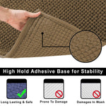 Chenille Super Absorbent Bath Mats  Pack of 2 (40x60cm 60x120cm Chocolate)