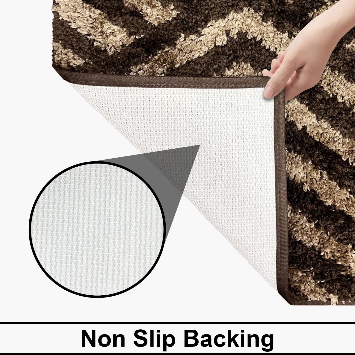 Kyoto Maze Bath Mat Bathroom (40x60 cm, Taupe)