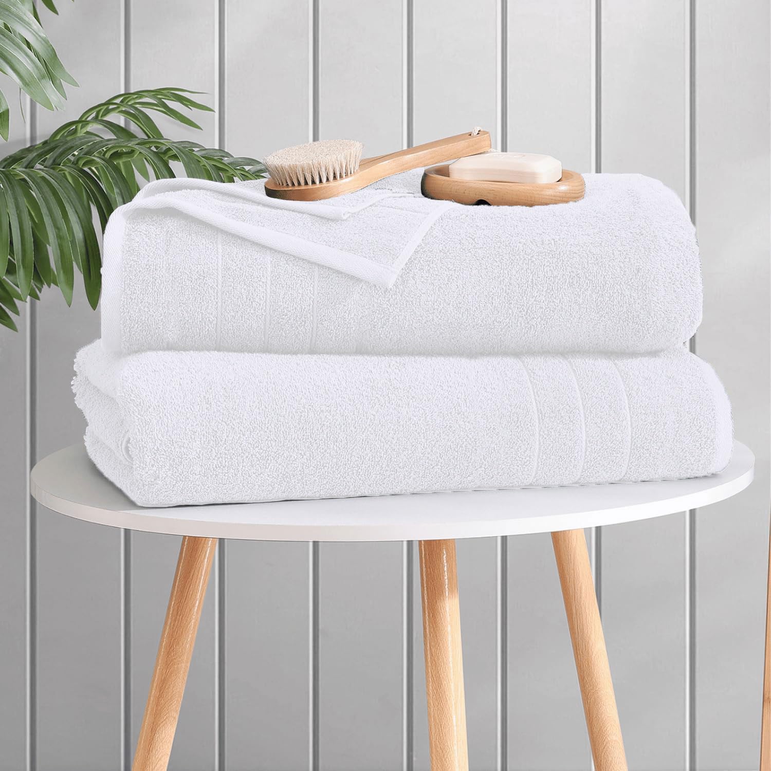 Bamboo Micro Bath Towel – 400 GSM ( 70x140 cm , White)