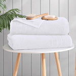 Bamboo Micro Bath Towel – 400 GSM Set of 2 ( 70x140 cm , White)
