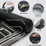 Kitchen Mat Combo Kitchen Design (116x36 & 58x36 cm Grey)