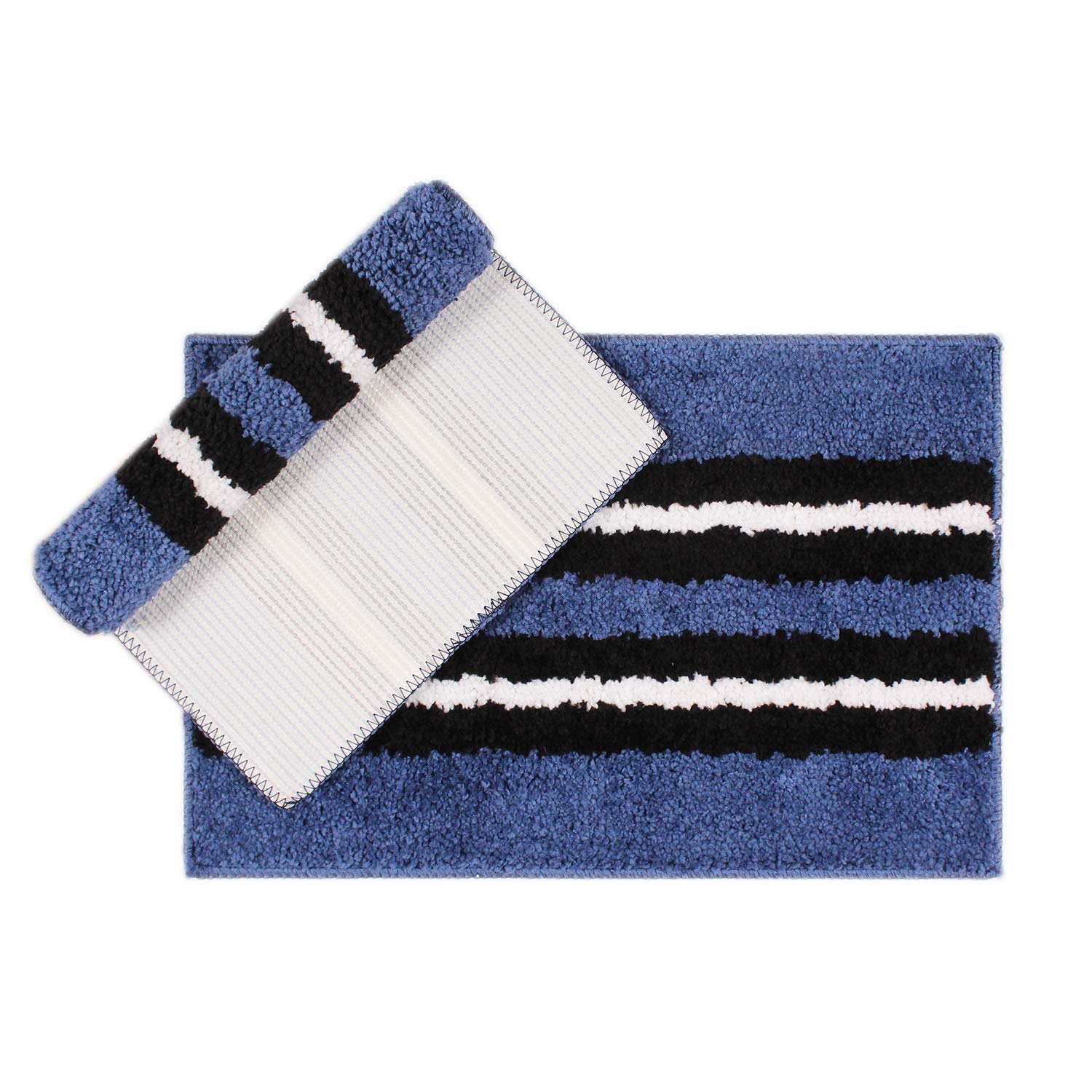 Bathmat 1600 GSM Microfiber Pack of 2 (38cm x 58cm, Blue)