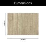 Lines Design Placemat for Dining Table Set of 2(30x45 CM Gold)