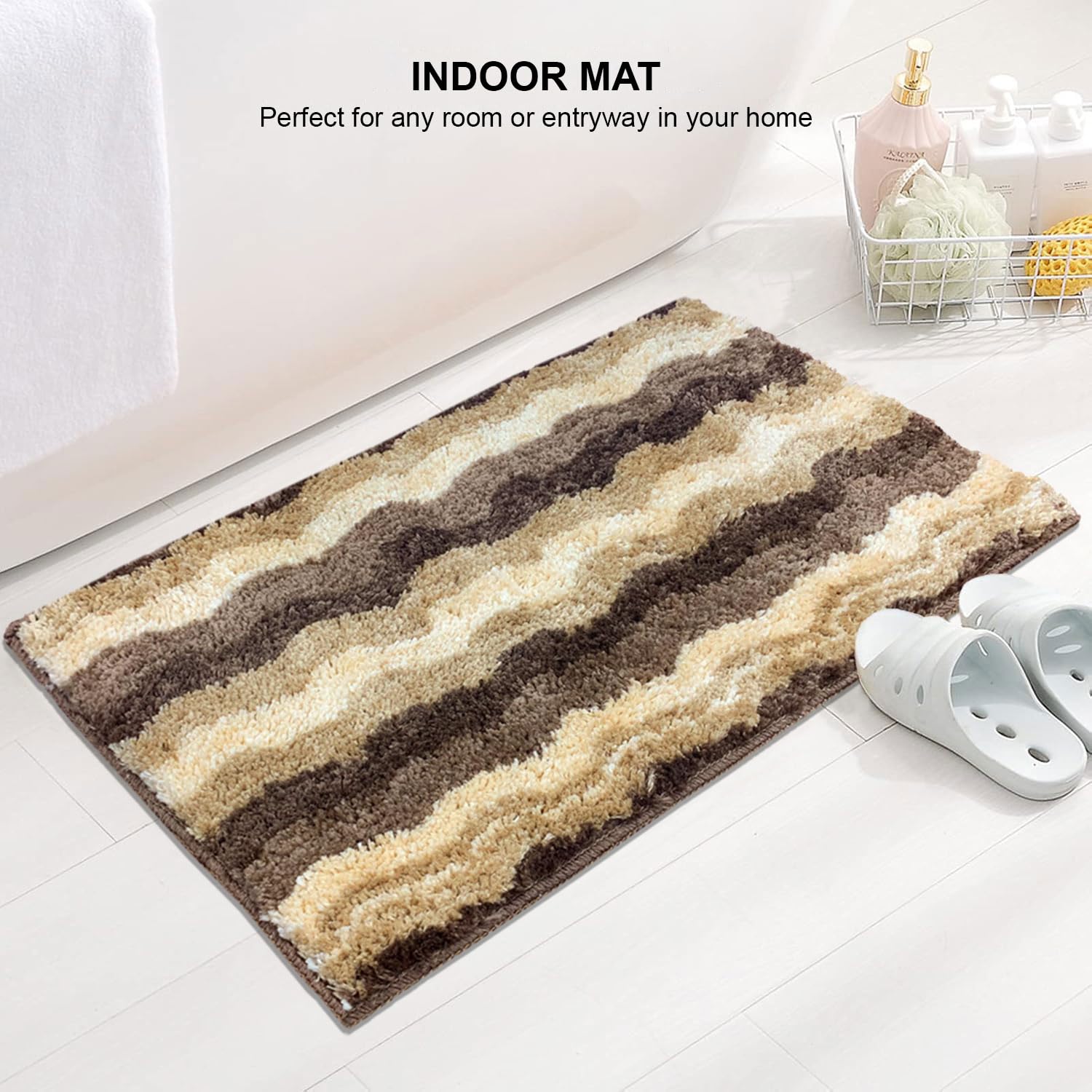 Birmingham Bathmat for Bathroom Pack of 2 (38x58 cm Amber)