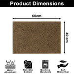 Shaggy Chenille Bath Mat Extra Soft (40x60 cm Chocolate)