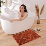 Bath Mat Classic Diamond Microfiber 2200 GSM (40x60 cm, Rust)
