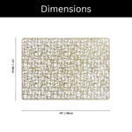 Luxe Home International PVC Vinyl Web Design Placemat ST001FL – Heat Resistant, Wipe Clean, Anti-Skid Table Mats for Dining Table, Kitchen & Home Decor (30x45 CM Gold Set of 6)