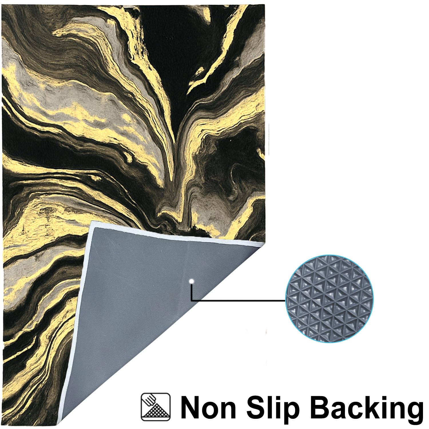 Polyester Cosmic Swirl Carpet for Bedroom (3x5 Feet, Multicolor)