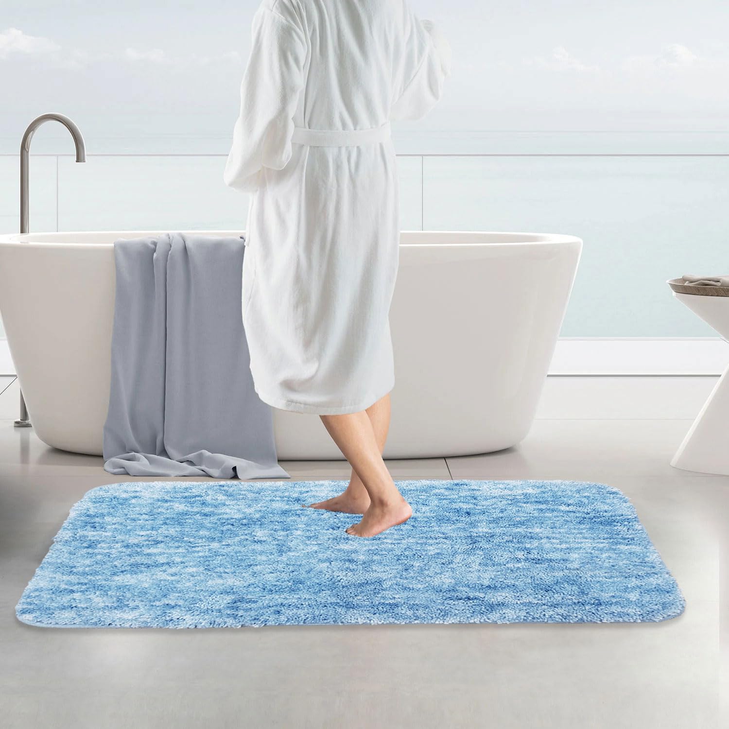 Hawaii Bath mat Anti Skid (Cloud, 60 x 90 Cm)