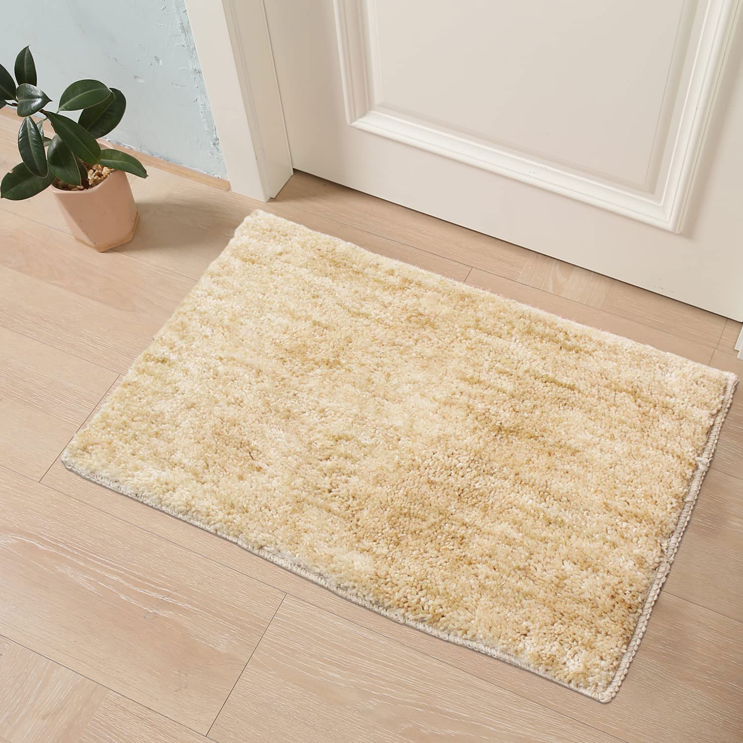 Bath Mat For Bathroom 1600 GSM Microfiber (38X58 cm, Gold)