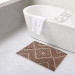 Bath Mat Classic Diamond Microfiber 2200 GSM (40x60 cm, Coffee )