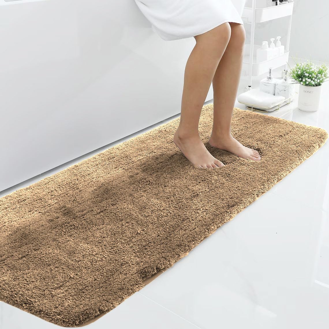 Vegas Microfiber Runner For Bedroom (2X5 Ft,Gold)