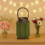 Hanging Bamboo Lamps ( 22x14x14 cm ) Green