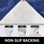 Scotland Waves Bathmat Pack Of 2(38x58 cm , Navy)
