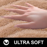 Bath Mat Classic Waves Microfiber 2200 GSM (40x60 cm, Taupe)