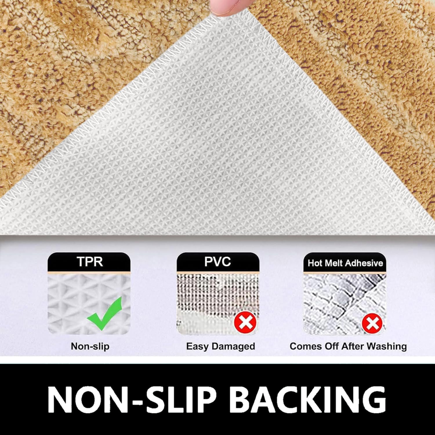 Scotland Maze Cut Bathmat Mat Pack Of 2 (38x58 cm , Gold)